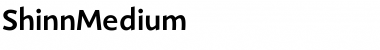 Download ShinnMedium Regular Font