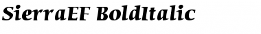 Download SierraEF-BoldItalic Regular Font