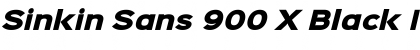 Download Sinkin Sans 900 X Black Italic Regular Font