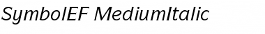 Download SymbolEF MediumItalic Font