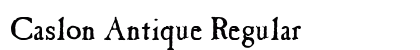 Caslon Antique Regular Preview