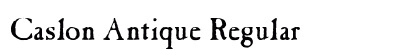 Caslon Antique Regular Preview