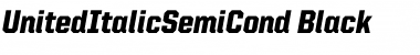 Download United Italic SemiCond Black Font