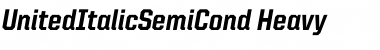 Download United Italic SemiCond Heavy Font