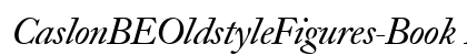 CaslonBEOldstyleFigures-Book BookItalic preview