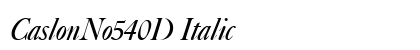 CaslonNo540D Italic preview