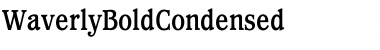 Download WaverlyBoldCondensed Font
