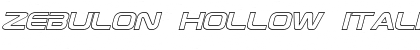 Download Zebulon Hollow Italic Font