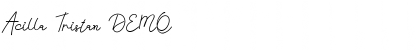 Download Acilla Tristan DEMO Font Download Acilla Tristan DEMO Font