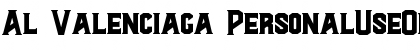 Download Al Valenciaga PersonalUseOnly Font