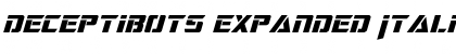 Download Deceptibots Expanded Italic Font Download Deceptibots Expanded Italic Font