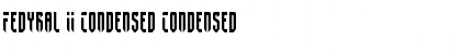 Download Fedyral II Condensed Condensed Font