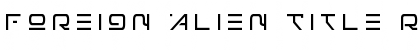 Download Foreign Alien Title Font