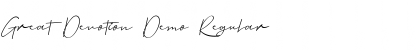 Download Great Devotion Demo Font