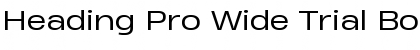 Download Heading Pro Wide Trial Font