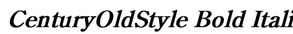 CenturyOldStyle Bold Italic Preview