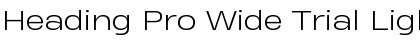 Download Heading Pro Wide Trial Font