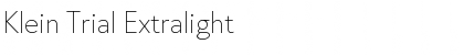 Download Klein Trial Extralight Font