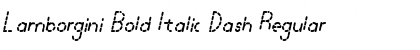 Download Lamborgini Bold Italic Dash Regular Font