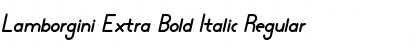 Download Lamborgini Extra Bold Italic Regular Font