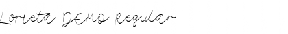 Download Lorieta DEMO Regular Font Title Preview