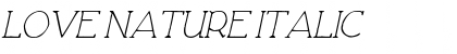 Download Love Nature Italic Font Title Preview