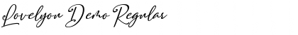 Download Lovelyou Demo Regular Font Title Preview