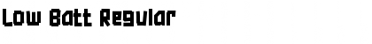 Download Low Batt Regular Font Title Preview