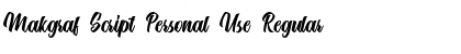 Download Makgraf Script Personal Use Font