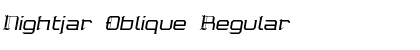Download Nightjar Oblique Regular Font