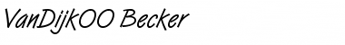 Download VanDijk00 Becker Regular Font