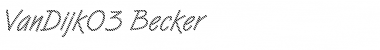 Download VanDijk03 Becker Regular Font