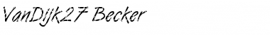 Download VanDijk27 Becker Regular Font