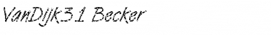 Download VanDijk31 Becker Regular Font