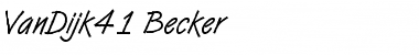 Download VanDijk41 Becker Regular Font