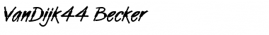 Download VanDijk44 Becker Regular Font