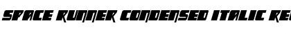 Download Space Runner Condensed Italic Regular Font