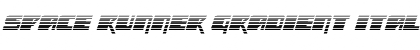 Download Space Runner Gradient Italic Regular Font