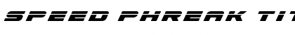 Download Speed Phreak Title Italic Italic Font