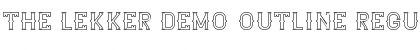 Download The Lekker DEMO Outline Regular Font