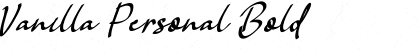 Download Vanilla Personal Bold Font