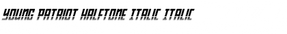 Download Young Patriot Halftone Italic Italic Font