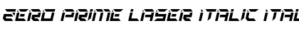 Download Zero Prime Laser Italic Italic Font