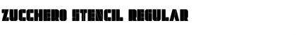 Download Zucchero Stencil Regular Font