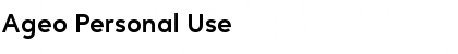 Download Ageo Personal Use Font Download Ageo Personal Use Font