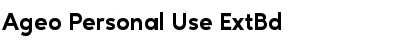 Download Ageo Personal Use ExtBd Font Download Ageo Personal Use ExtBd Font