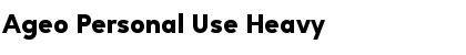 Download Ageo Personal Use Heavy Font Download Ageo Personal Use Heavy Font