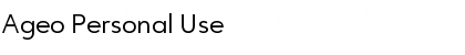 Download Ageo Personal Use Font