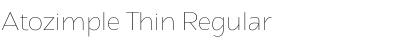Download Atozimple Thin Font
