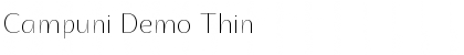 Download Campuni Demo Thin Font